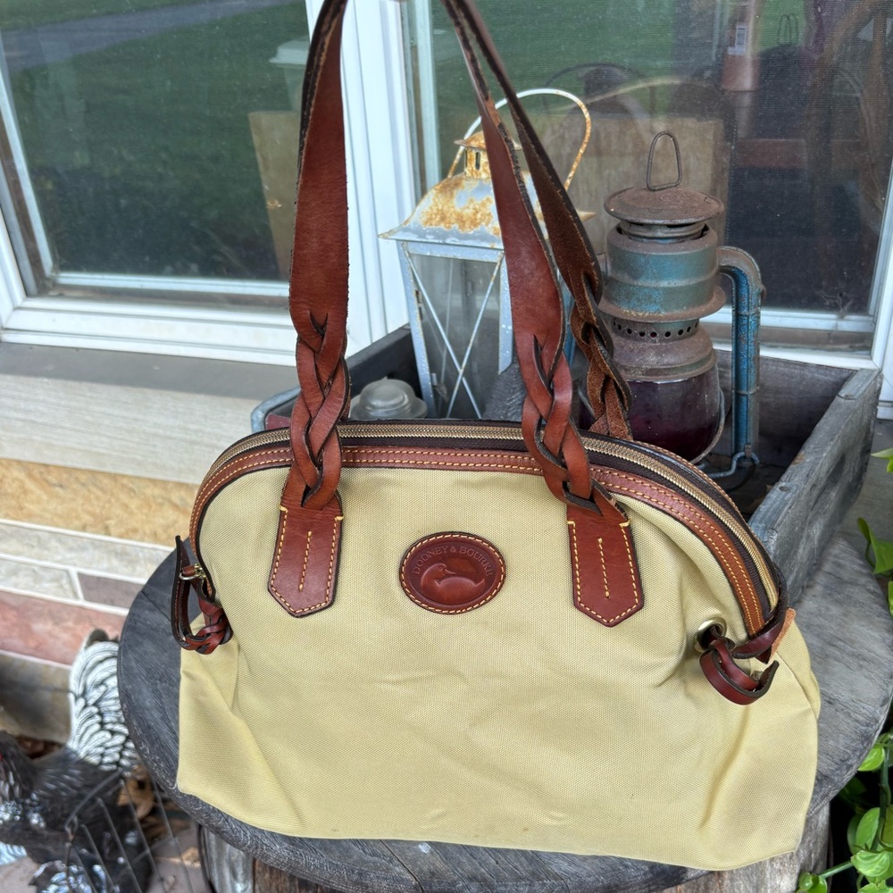 Dooney & Bourke Khaki Nylon Large Domed Satchel‎